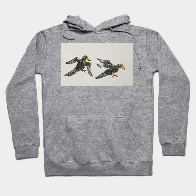 Huginn and Muninn Hoodie by Thelizardsdream